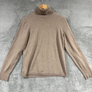 GAP Womens Turtleneck Heather Tan Sweater Lightweight 2000s Cotton Blend Sz L